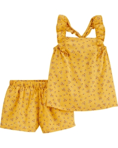 Conjunto de Verão 2 Peças Carter's Amarelo Floral