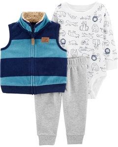 Conjunto de Inverno Carter's 3 Peças com Colete