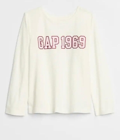 Camisa GAP Manga Longa Menina Bege