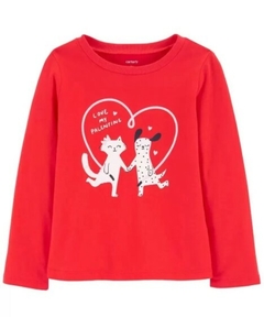 Camisa Manga Longa Carter's Love Pet