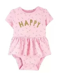 Conjunto 2 Peças Meia Estação Carter's Calça e Body Happy Rosa - comprar online