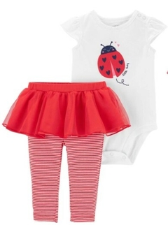 Conjunto 2 Peças Meia Estação Carter's Calça com Tutu e Body Joaninha