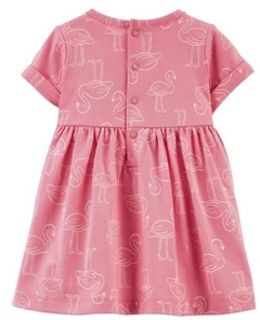 Conjunto Carter's 2 peças Vestido Flamingo e Romper Listrado - comprar online