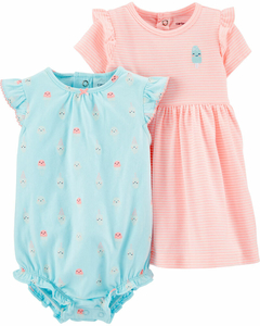 Conjunto Carter's 2 peças Vestido e Romper Sorvete