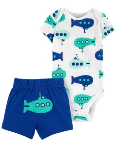 Conjunto de Verão 2 Peças Carter's Body e Short Submarino