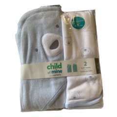 Conjunto 2 Toalhas Child of Mine Carter's Urso Azul - comprar online