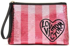 Necessaire Victoria's Secret Paetês Rosa Love