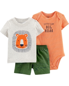 Conjunto de Verão 3 Peças Carter's Leão