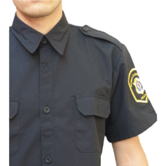 Camisa M/C Basic Antidesgarro Rip Stop Policía - La Casa Del Uniformado