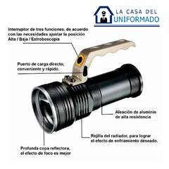 Linterna 8000 Lumenes Reflector Farol Mano Recargable Usb en internet