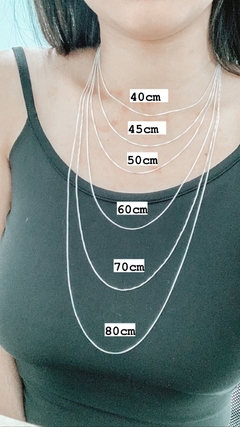 CORRENTE VENEZIANA - 45CM PRATA 925 na internet