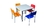 MI -21 - Mesa Coletiva com 4 Cadeiras em Polipropileno - comprar online