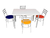 MR - 25 - Mesa para refeitórios - Conjunto com cadeiras ISO - comprar online
