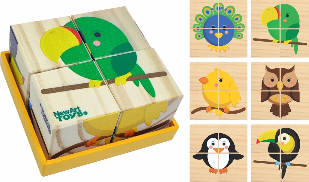 Quebra-cabeça cubos animais - Comprar em Pik Toys