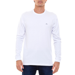 Camiseta Manga Longa Quiksilver Embroider Branca