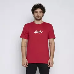 Camiseta Quiksilver Impaired Logo DNA Vermelha - 518612