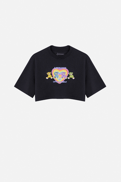 Blusa Cropped Approve Care Bear Preta