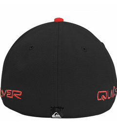 Boné Quiksilver Flexfit Emb Square Preto Vermelho - 518822 - Style Loja | Skate, surf & streetwear