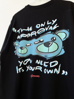 Camiseta Approve Bold Doodle Bear Preta - 512365 - Style Loja | Skate, surf & streetwear