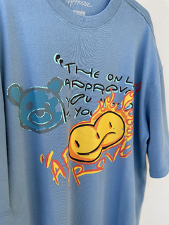 Camiseta Oversized Approve Doodle Azul - 518272 - comprar online