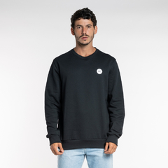 Moletom Quiksilver Care Transfer Round Preto - 517954