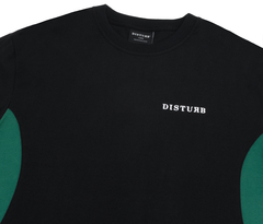 Camiseta Disturb Preta Com Recorte Em Verde - 518214 - comprar online