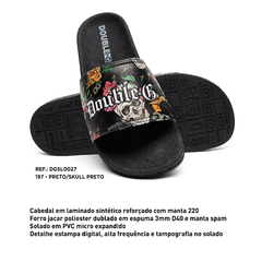 Chinelo Slide Double-G Preto Skull Preto - 515915 - comprar online