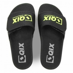 Chinelo Slide Qix Velcro Preto/Verde - 515914