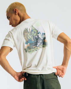 Camiseta Volcom Long Fit Skate Vitals Wizard Off White - 518335