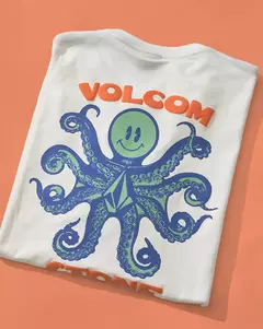 Camiseta Volcom Silk Octopie Off White - 518812 - Style Loja | Skate, surf & streetwear