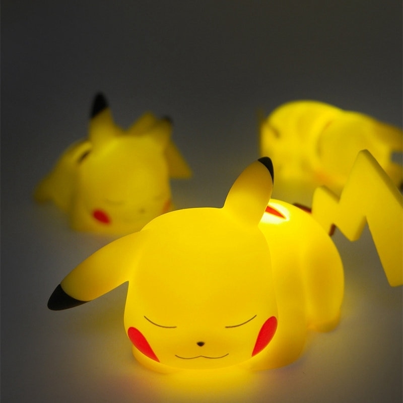 Pronta Entrega - Lampada Pokemon pikachu figura luz da noite anime bonito  lâmpada de cabeceira para crianças quartos ornamentos brinquedos