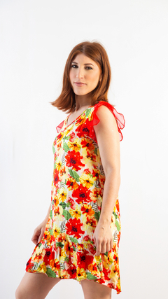 Vestido Nicasia Estampado Rojo - comprar online