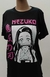 Remera Anime Estampada 100% Algodón Nezuko Cara Blanca y Rosa Mod. 328 - Lumaymayorista