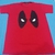 Remera Anime Estampada 100% Algodón Peinado Dead Pool roja Mod. 0051