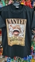 Remera Anime Estampada 100% Algodón Luffy One Piece Wanted Mod. 560 - Lumaymayorista