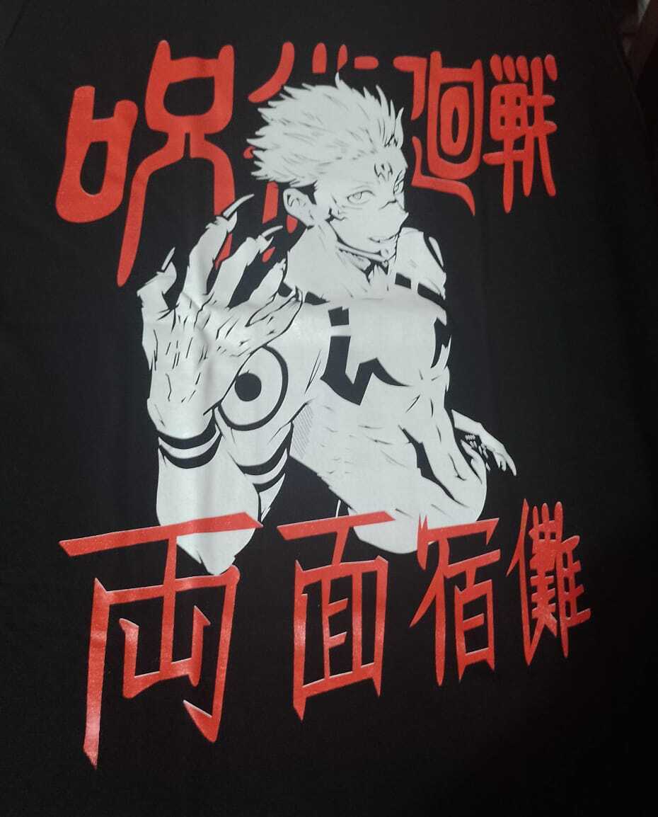 remera estampada 100% algodon sukuna jujutsu kaisen