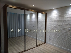 Painel 3D Tijolinho Branco - A.F decorações