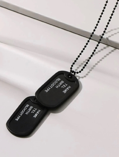 Colar dog tag militar