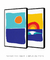 Quadro Decorativo Composição com 2 Quadros Decorativos - Sunset + Mar na internet