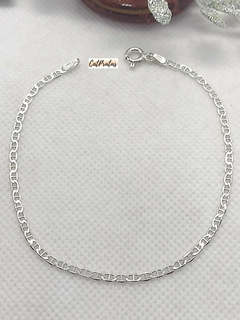 Pulseira Masculina Piastrine Fina, Em Prata 925.