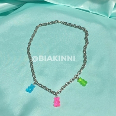 Choker/ Colar Gummy Prata