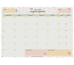 Bloco planner mensal Terrazzo