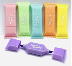 Marca texto Sweet Candy Balinha - kit com 6 cores