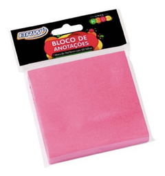 Bloco Adesivo BRW c/ 100 Folhas 76x76mm Neon