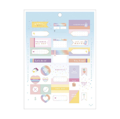 Adesivos para planner Happy Tilibra - Pink Blue Paper