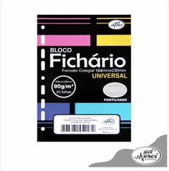 Bloco fichário colegial cinza pontilhado - universal - comprar online