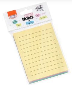 Bloco smart notes pautado - pastel colorido - 100 fls