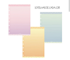 Refil folhas coloridas para caderno de disco A5 Octo - comprar online