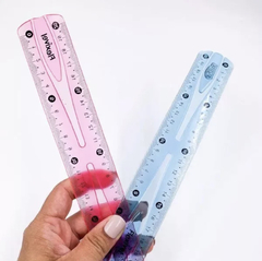 Régua flexível 20 cm cores azul e rosa BRW - comprar online