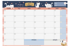 Bloco planner mensal Cats